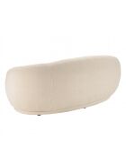 Canapé haricot 3 places en tissu bouclette écru