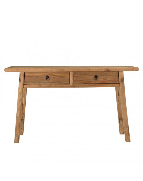Console 2 tiroirs bois pin recyclé SANDY