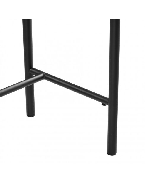 Console 2 t. décor effet bois rainuré noir/naturel SCOTT (2 COLIS)