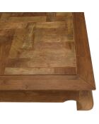 Table opium 120x120cm en teck recyclé plateau mosaïque SIXTINE