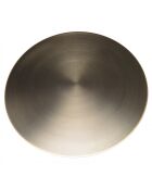 Table basse ronde 80x80cm en fer noir et bordure dorée