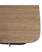 Table basse 2 plateaux PM bi-matière mocha/noir pieds métal