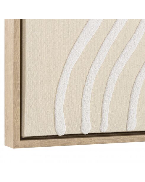 Décoration murale A - 83x123cm lignes abstraites, cadre naturel