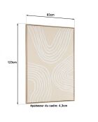 Décoration murale A - 83x123cm lignes abstraites/ cadre naturel