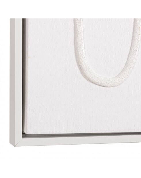 Décoration murale 83x123cm lignes abstraites n°1, cadre blanc