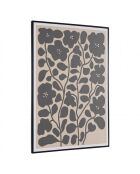 Décoration murale D - 63x93cm en papier japonais, cadre noir