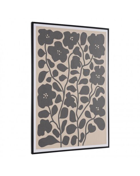 Décoration murale D - 63x93cm en papier japonais, cadre noir