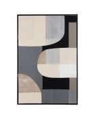 Décoration murale 83x123cm formes abstraites n°2, cadre noir