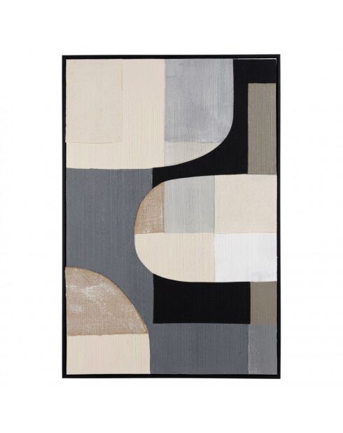 Décoration murale 83x123cm formes abstraites n°2, cadre noir