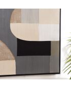 Décoration murale 83x123cm formes abstraites n°2, cadre noir