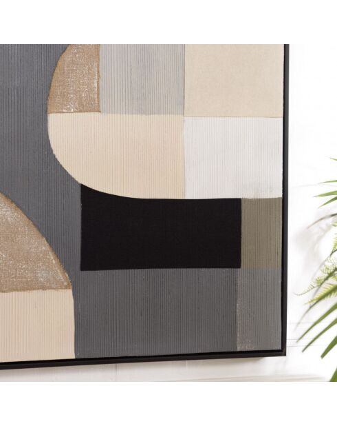 Décoration murale 83x123cm formes abstraites n°2, cadre noir