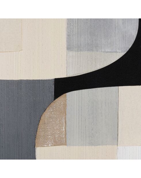 Décoration murale 83x123cm formes abstraites n°2, cadre noir