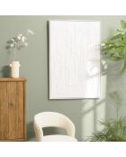 Décoration murale 83x123cm lignes abstraites n°2, cadre blanc