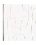 Décoration murale 83x123cm lignes abstraites n°2, cadre blanc