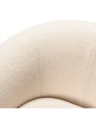 LEOPOLD - Poltrona tonda in tessuto riccio ecrù