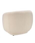 LEOPOLD - Poltrona tonda in tessuto riccio ecrù