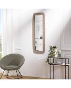 Miroir rectangulaire angles arrondis 120x40cm couleur mocha