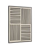 Décoration murale A - 83x123cm lignes abstraites, cadre noir
