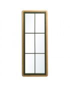 Miroir rectangulaire esprit verrière pin et métal vert