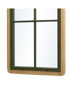 Miroir rectangulaire esprit verrière pin et métal vert