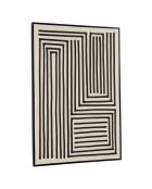 Décoration murale C - 83x123cm lignes abstraites, cadre noir