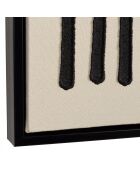 Décoration murale C - 83x123cm lignes abstraites, cadre noir