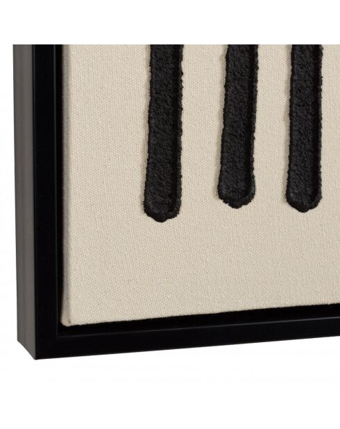 Décoration murale C - 83x123cm lignes abstraites, cadre noir