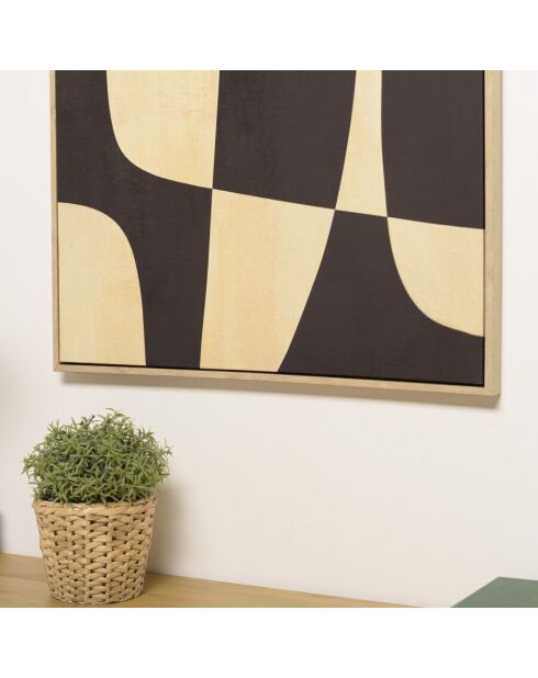 Décoration murale 63x93cm imprimés abstraits, cadre naturel