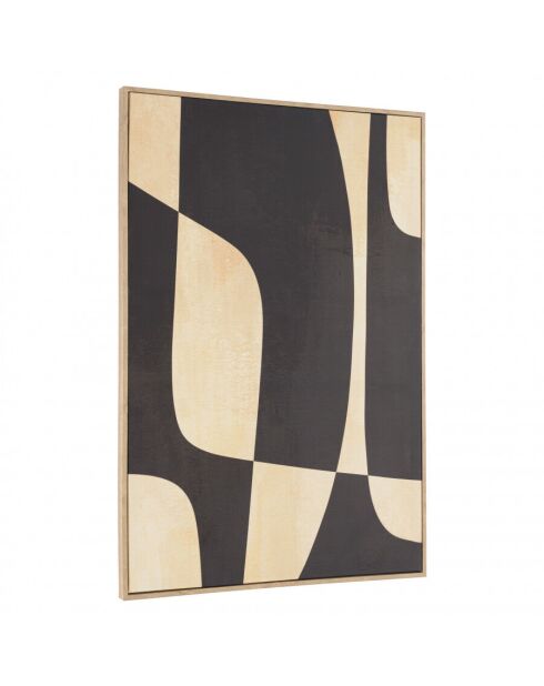 Décoration murale 63x93cm imprimés abstraits, cadre naturel