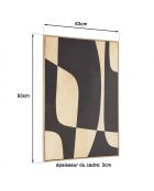 Décoration murale 63x93cm imprimés abstraits/ cadre naturel