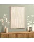 Décoration murale B - 83x123cm lignes abstraites, cadre naturel