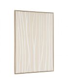 Décoration murale B - 83x123cm lignes abstraites, cadre naturel