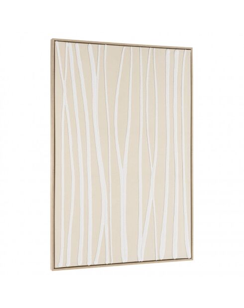 Décoration murale B - 83x123cm lignes abstraites, cadre naturel