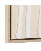 Décoration murale B - 83x123cm lignes abstraites, cadre naturel