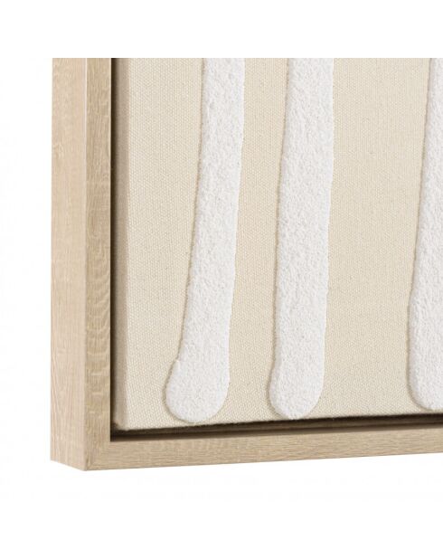 Décoration murale B - 83x123cm lignes abstraites, cadre naturel