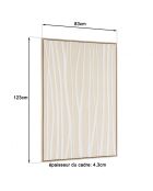 Décoration murale B - 83x123cm lignes abstraites, cadre naturel