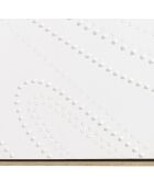 Décoration murale 103x143cm blanche à points, cadre naturel