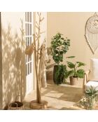 Porte-manteau 3 branches en teck naturel