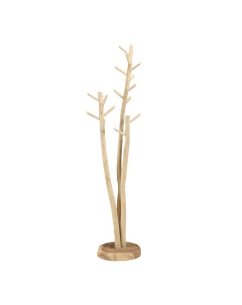 Porte-manteau 3 branches en teck naturel