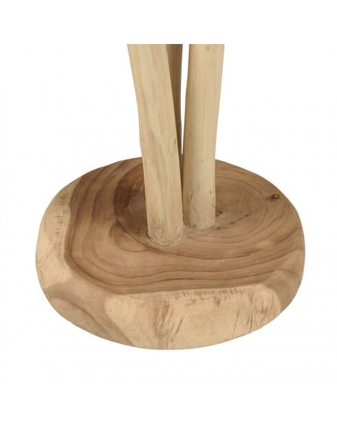 Porte-manteau 3 branches en teck naturel