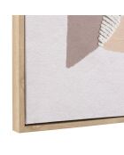 Décoration murale 63x93cm formes abstraites n°1, cadre naturel
