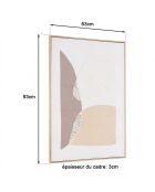 Décoration murale 63x93cm formes abstraites n°1, cadre naturel