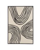 Décoration murale B - 83x123cm lignes abstraites, cadre noir
