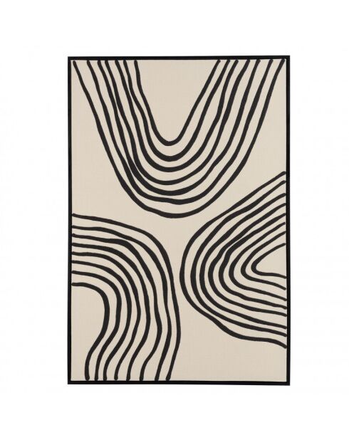 Décoration murale B - 83x123cm lignes abstraites, cadre noir