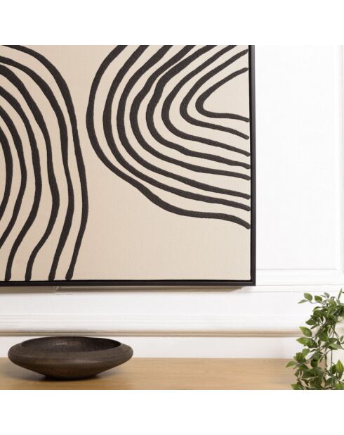 Décoration murale B - 83x123cm lignes abstraites, cadre noir
