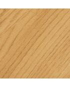 Chevet 2 tiroirs décor effet bois rainuré noir et naturel SCOTT