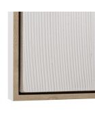 Décoration murale 83x123cm mix matières, cadre bicolore