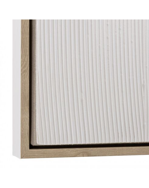 Décoration murale 83x123cm mix matières, cadre bicolore