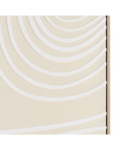 Décoration murale C - 83x123cm lignes abstraites, cadre naturel