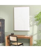 Décoration murale 83x123cm formes abstraites blanches en relief